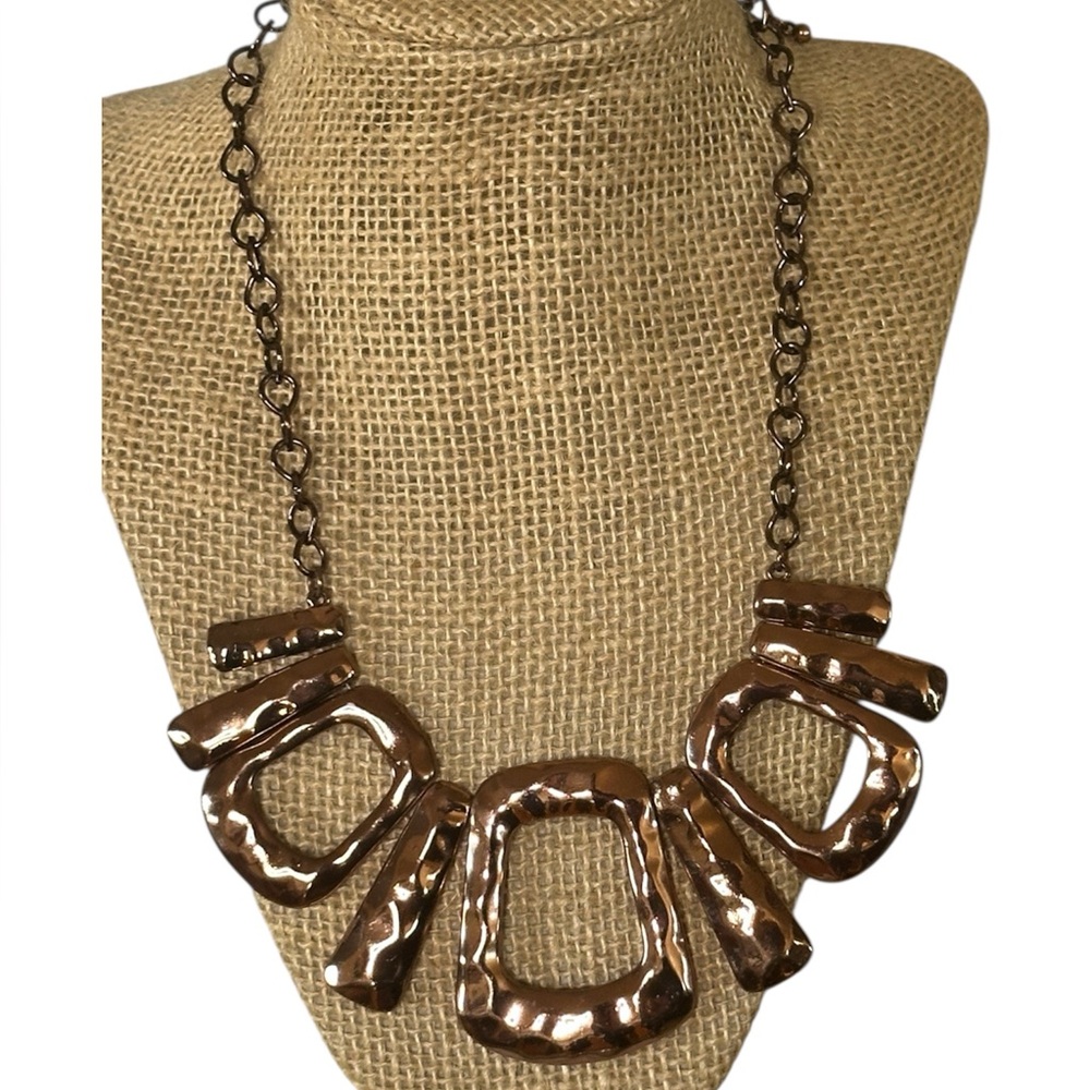 Nwt Style Co Hammered Copper-Tone Statement Necklace Retail 3000 20$